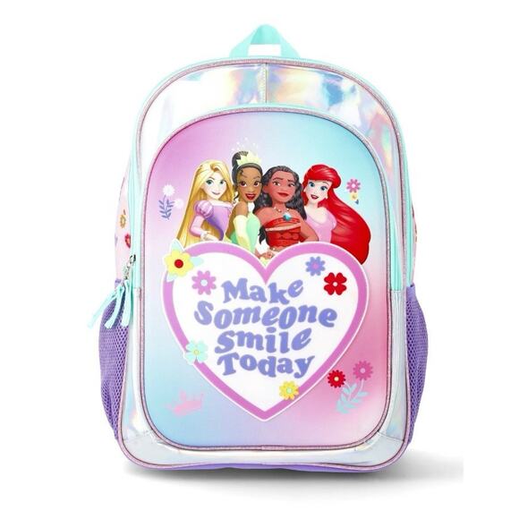 Disney Jasmine Moana Aurora Cinderella Girls 17 inch Light Up Backpack New - Picture 2 of 7